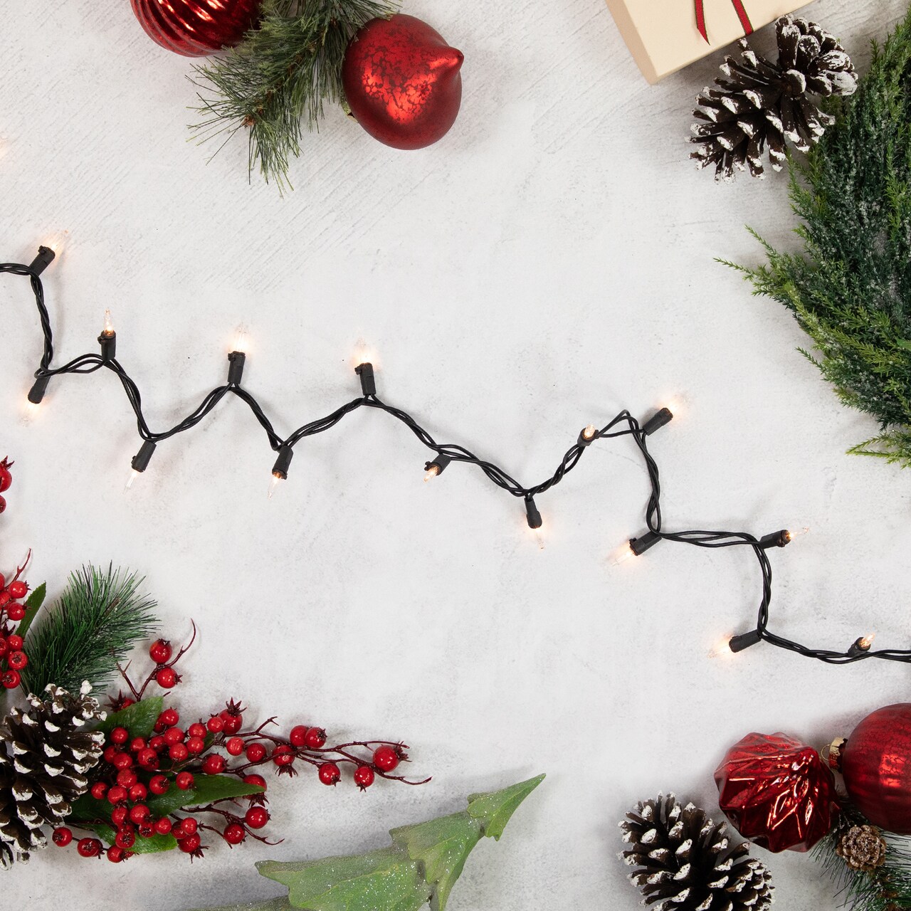 Northlight Mini Incandescent Christmas Lights - Clear - 20.25' Black Wire - 100ct